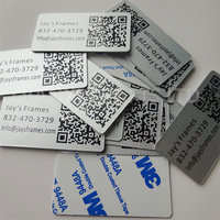 Código QR personalizado Número de serie Etiqueta de aluminio Etiqueta de logotipo de código de barras de metal