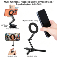 Support de téléphone de table magnétique puissant, mini trépied magnétique pour téléphone