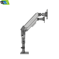 Support d'écran Kaloc Sliver avec port de charge USB, support de bureau pour moniteur avec gestion des câbles, compatible VESA 75x75 100x100