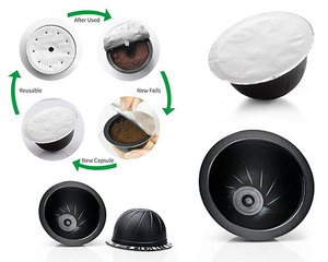 Etiquetas Autoadhesivas ICafilas para Cápsulas Vertuoline Desechables para <span class=keywords><strong>Nespresso</strong></span> <span class=keywords><strong>Vertuo</strong></span>, Sello de Papel de Aluminio con Tapa de Aluminio - Product Image 2