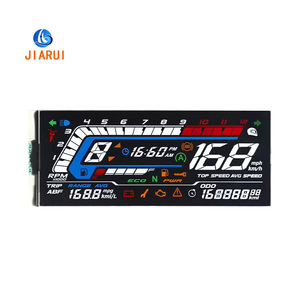 Kustom VA hitam <span class=keywords><strong>7</strong></span> Segmen Tampilan 4 Digit monokrom tampilan <span class=keywords><strong>LCD</strong></span> PIN terhubung dengan lampu latar untuk motor Odo meter - Product Image 4