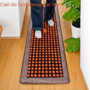 赤い花梨の木製クッション付きフットマッサージパッド、家庭用フットセラピー指圧ボード、足のツボを踏む - Product Image 3