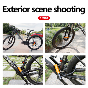 Ospnouveaux-clé de moto <span class=keywords><strong>en</strong></span> forme de <span class=keywords><strong>U</strong></span>, verrou noir, verrou de bicyclette, accessoires de motocyclette - Product Image 5