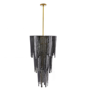 Lustre en verre de Murano de style industriel vintage pour salon, lustres et suspensions noirs pour villa - Product Image 2