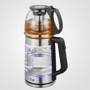 Hervidor eléctrico con pantalla digital inteligente de 1.8L + 1.2L Aislamiento táctil de vidrio de borosilicato que hierve rápidamente con luz azul - Product Image 6