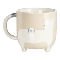 Tasse à café en céramique en forme d'animal OEM, tasse à personnaliser peinte à la main pour la rentrée scolaire, cadeau personnalisé et usage quotidien