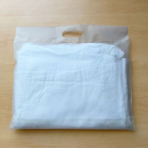 38x28cm Customized Logo Summer T-shirt Packaging Bag Frosted Handle Bags Women Jeans Garment Bag for Small Business - Product Image 3