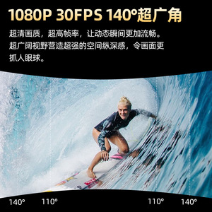 กล้องแอคชั่นแคม1080P Full HD Wi-Fi กล้องบันทึกวิดีโอสำหรับเล่นกีฬาใช้กลางแจ้งหมวกกันน๊อคเครื่องบันทึกการปั่นจักรยาน - Product Image 5