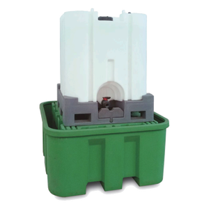 1000L IBC contenitore serbatoio di raccolta tavolo di supporto per impianti di produzione recipiente a pressione automatico per stoccaggio di liquidi utilizzati - Product Image 1
