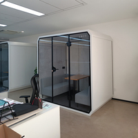 Cabine de réunion insonorisée 33 dB personnalisable et mobile, cabine acoustique pour le sommeil, cabine vidéo, modules de bureau préfabriqués