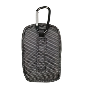 Sac de golf portable mini en tissu noir, sac de taille pour parc, avec logo personnalisable et petite capacité de rangement pour balles - Product Image 4