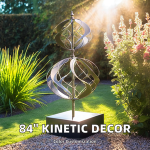 Grandi Ornamenti da Giardino Moderni in Metallo Cinetico Fatti a Mano, Girandole a Vento per Giardino, Accessori da Giardino Migliorati, Girandola a Vento - Product Image 3