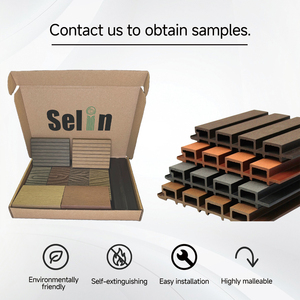 Selin Extérieur Wpc Clôture Revêtement Mural Panneau Mural Bois Plastique Composite Lamelles Clôture Panneaux avec Jardin Matériau Utilisé - Product Image 6