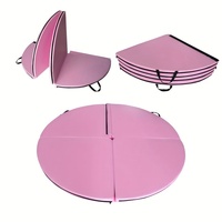 Tapis de pole dance pliable en quatre parties, anti-chute, en PU, pour fitness et yoga, option logo personnalisé Ggw-002