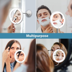 Miroir de maquillage mural anti-buée, miroir de douche pour le rasage, miroir grossissant 10x avec lumière, vente chaude - Product Image 5