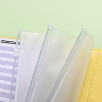 Cuaderno de contabilidad de hojas sueltas de piel sintética con patrón de dibujos animados A6 en colores macaron 2025, al por mayor, creativo, para guardar efectivo