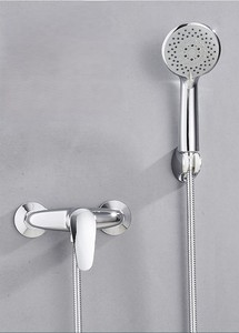 Set doccia in ottone deviatore doccia pioggia Kit testa e maniglia tubo telescopico Colonne De doccia colonna bagno cromato - Product Image 5