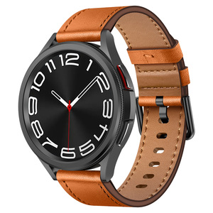 Bracelet en cuir véritable de qualité supérieure 20mm 22mm pour <span class=keywords><strong>Samsung</strong></span> Galaxy Watch 7 6 5 4 Garmin <span class=keywords><strong>fitbit</strong></span> Huawei Smart Watch Band - Product Image 2