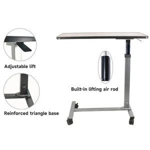 Hospital Medical Furniture Patient Movable Bedside Desk <strong>Height</strong> <strong>Adjustable</strong> Overbed <strong>Table</strong> - Product Image 4