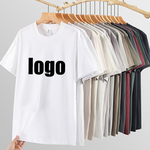 Camisetas personalizadas con impresión, camisetas lisas de algodón con cuello redondo, camiseta informal corta, tu logotipo de marca, camisetas al por mayor para hombre. - Product Image 1