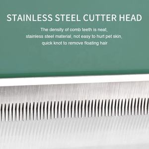 Spazzola dell'affettatrice di toelettatura del cane del gatto dello strumento di despargimento dell'animale domestico autopulente di Logo su ordinazione all'ingrosso della fabbrica - Product Image 2