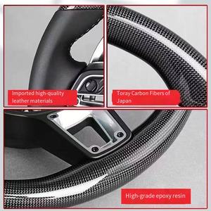 Volante Personalizado de Carbono con LED para <span class=keywords><strong>Seat</strong></span> León Cupra 2013 2014 2015 2016 2017 2018 2019, Volante de Coche en Cuero Genuino - Product Image 4