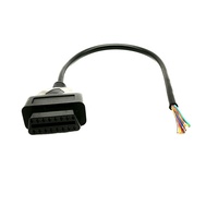 Adaptateur d'interface diagnostique pour voiture 30cm 16 broches OBDII OBD 2 OBD2 16 broches connecteur femelle à ouverture d'extension câble OBD