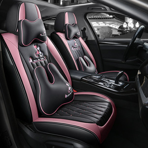Coprisedile Universale di Lusso in Pelle e Lino per <span class=keywords><strong>Auto</strong></span>, Copertura Completa del Sedile, Accessori <span class=keywords><strong>Auto</strong></span> - Product Image 5