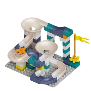 Bloques de gran tamaño para construcción, gran tamaño, carreras de canicas, laberinto, bola, macarrón, juguete de construcción, Compatible con embudo deslizante Duploed - Product Image 1