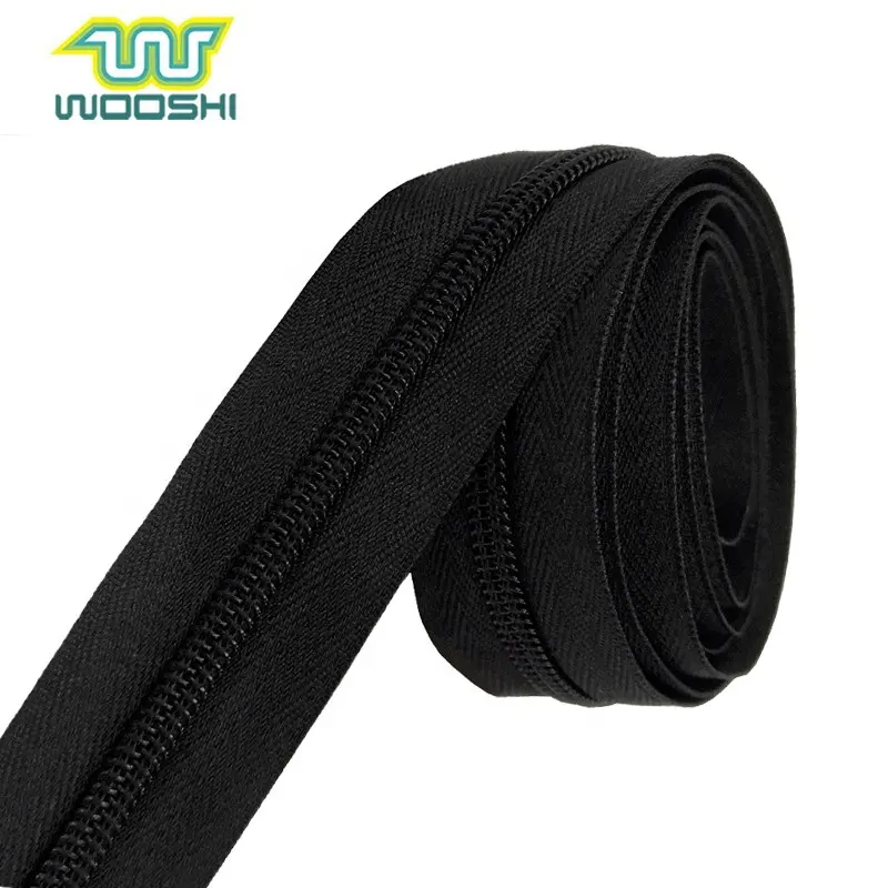 Günstiger Preis mit hochwertigem Roll reiß verschluss #5 Langkettiger Reiß verschluss für gewebte Tasche und Stoff Nylon Nachhaltige Metall reiß verschlüsse T/T 5 #