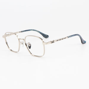 แว่นตาออพติคอลไทเทเนียมแบบยืดหยุ่นสไตล์วินเทจสำหรับผู้หญิง ผู้ชาย ใช้สำหรับทำงาน อ่านหนังสือ งานปาร์ตี้แบบสบายๆ  ผลิตตามสั่งจากจีน - Product Image 4