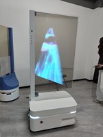 Pantalla Holográfica Autoemisiva OLED Transparente Móvil de 55 Pulgadas con IA, Cámara y Micrófono