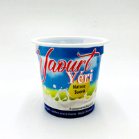 Pots à Yaourt en Plastique de 125g avec Étiquette Thermo-Rétractable Personnalisée