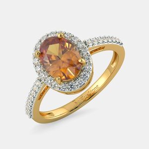 Bague en argent sterling 925 avec pierre de naissance citrine, diamant et bande de citrine, pour homme, pierre de naissance de novembre - Product Image 3
