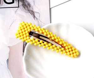 Nuovo stile spiaggia accessori per capelli colorati colore perla fermaglio per le donne - Product Image 5