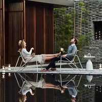 Ensemble de canapé et table basse d'extérieur en alliage d'aluminium, résistant à la pluie et au soleil, mobilier de patio créatif pour villa et cour