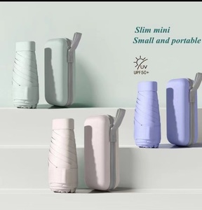 Parapluie LS coupe-vent mini pliable manuel UPF 50+ avec tube en fer, petit, compact, léger, se range dans une poche, idéal <span class=keywords><strong>pour</strong></span> les trajets quotidiens, avec logo - Product Image 3