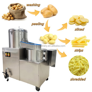 Prezzo all'ingrosso macchina per tagliare le patate macchina per lavare le patate industriale macchina per lavare le patate Peeling e taglio - Product Image 1