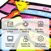 Tapis de classe pour l'apprentissage précoce, tapis circulaire éducatif pour la maternelle, garderie, vente en gros pour usines et commerces