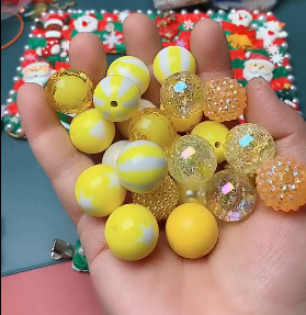 Perles acryliques rondes épaisses <span class=keywords><strong>de</strong></span> 20mm pour la fabrication <span class=keywords><strong>de</strong></span> bijoux 100 pièces/sac - Product Image 6