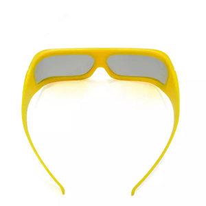Lunettes 3D polarisées linéaires à <span class=keywords><strong>grand</strong></span> cadre jaune pour les cinémas 3D 4D 5D 6D, lunettes 3d Passive lunettes linéaires pour les films 3D - Product Image 4