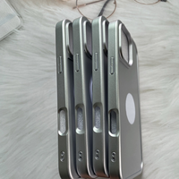 Coque de téléphone magnétique à rainures 2-en-1 en TPU+PC, étanche et antichoc, coque vierge DIY pour les séries de téléphones 18/17/16/15