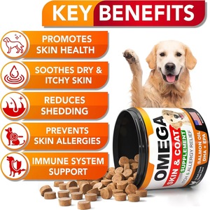 OEM ODM Hond Omega 3 6 9 Huid & Vacht Supplement Jeuk & Allergie Verlichting Verbeterde Botdichtheid Zalmolie Tabletten - Product Image 4