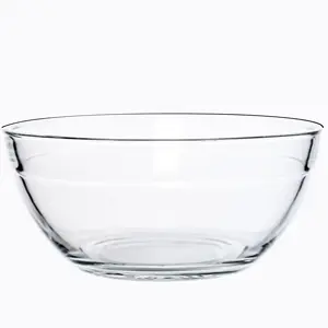 Classic High Quality Transparent Large Glass Bowls for Kitchen or restaurant Glass Fruit Salad Bowls