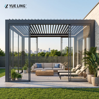 Toit à persiennes en aluminium sur mesure B2B pour les constructeurs et les entrepreneurs, pergola de jardin, patio, pare-soleil coupe-vent