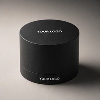 Boîte à montre cylindrique noire mate avec couvercle, impression personnalisée, rigide, robuste, recyclable, de qualité supérieure, vente en gros, directement de l'usine