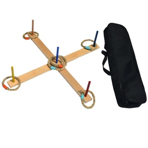 Wholesale High Quality Outdoor <strong>Yard</strong> Garden Wooden Ring Toss Quoits <strong>Game</strong> Set - Product Image 5