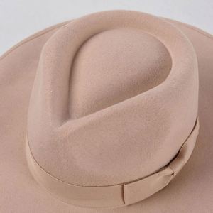 Wholesale 100% <b>Wool</b> Unisex Fedora Hat Wide Brim for Outdoor Business Casual Use - Product Image 2