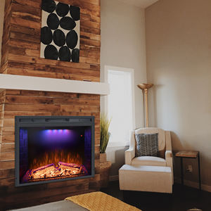 Cheminée électrique encastrée Luxstar Fact Direct Sale, insert avec flamme LED, double puissance (750W/1500W), moderne, luxe, métal, pour la maison - Product Image 3