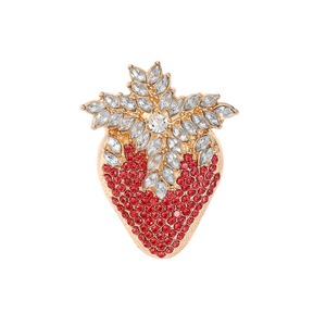 Broche <span class=keywords><strong>de</strong></span> <span class=keywords><strong>Fresa</strong></span> con Incrustaciones <span class=keywords><strong>de</strong></span> Diamantes para Mujer, Joyería <span class=keywords><strong>de</strong></span> Frutas, Broches Versátiles, Accesorios <span class=keywords><strong>de</strong></span> Ropa - Product Image 2